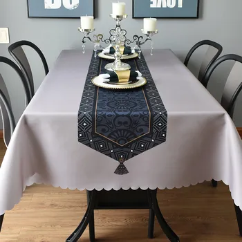 Vienkārši mūsdienu ūdensizturīgs galdauts tīrtoņa krāsu Ziemeļvalstu galdautu sadzīves taisnstūra galds mat hotel pusdienu galda audums