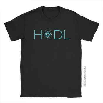 Vīriešu Cardano HODL T Krekli Kriptogrāfijas Bitcoin Tīras Kokvilnas Apģērbs Smieklīgi Classic Apkalpes Kakla Tee Kreklu Grafiskais Iespiests T-Krekls