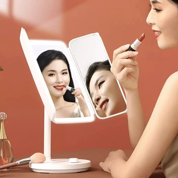 Xiaomi Jordan&Judy Grims, Gaismas, Spoguļi Saprātīga Laika Displejs Locīšanas Trīs-sided Bezpakāpju Dimming HD Krāsu Atveidošanas