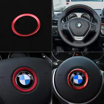 ZOGO BMW Stūre Logo, Vāka Dekori Interjera Aksesuārs 1 2 3 5 7 Sērija X1 X3 X5 X6 Z3 Z4 i3 i8 E30 E34 E36 E39 (Sarkans)