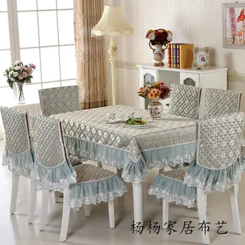 Ēdamistabas krēslu komplekts galdauts auduma galdautu, krēslu attiecas spilvena komplekts Krēsls Segtu Galdauts tējas galda, krēsla spilvens