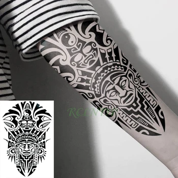 Ūdensnecaurlaidīgus Pagaidu Tetovējumu Uzlīmes atdzist Cilts totēms viltus tatto flash tetovējums tatouage Uzlīmes, roku, roku, kāju, lai meitene sievietes vīrieši